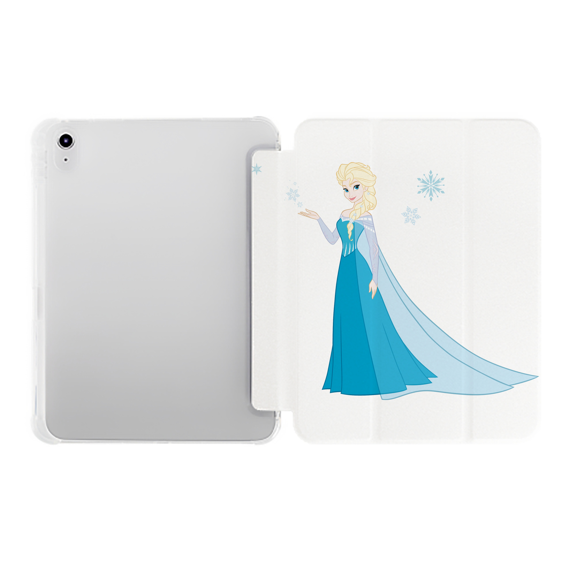 （画像用） アナと雪の女王 アンナ エルサ Frozen Anna Elsa IPad ケース ペン収納付き 三つ折りスタンド PUレザー×シリコン 対応機種9.5/10.5/10.9インチ